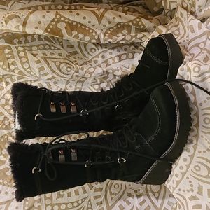 Report fur lined suede boots